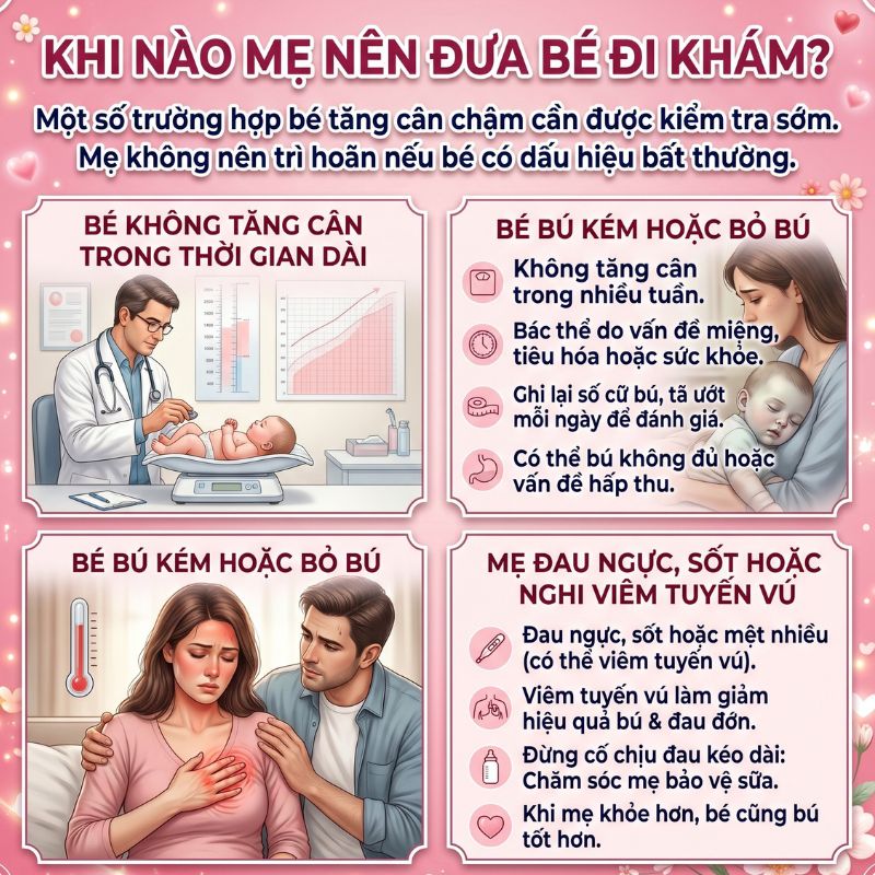 khi nào mẹ nên cho bé đi khám